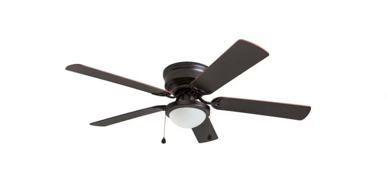 Harbor Breeze Armitage 52-in Bronze Indoor Flush Mount Ceiling Fan with Light (5-Blade)